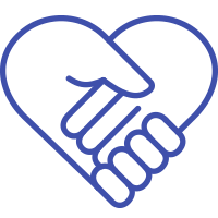 Icon: Zwei Hände halten sich fest